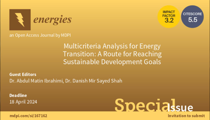 Collaboration with Energies Journal as Guest Editor